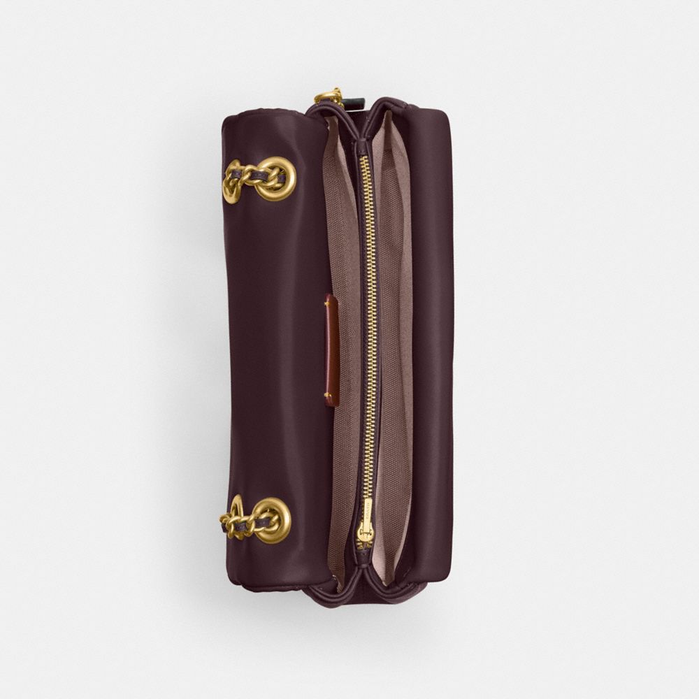 Coach Tabby Shoulder Bag 26 With Pillow Quilting Brass Black Currant