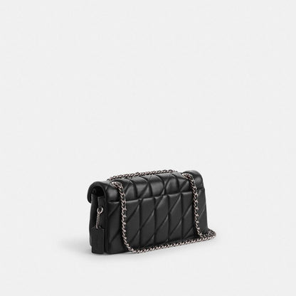 Coach Tabby Shoulder Bag 26 With Pillow Quilting Silver Black
