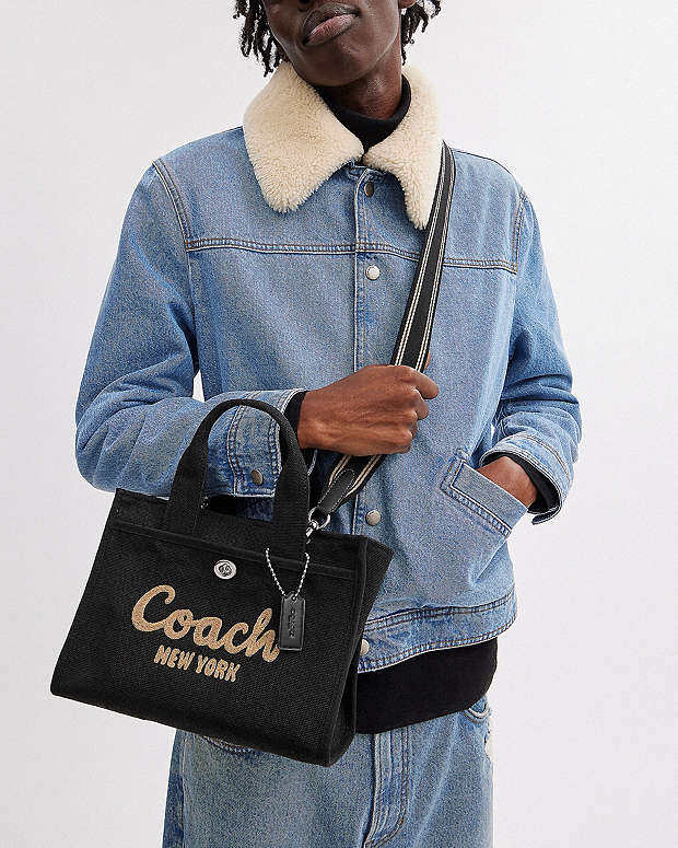 Cargo Tote Bag 26 Canvas-Silver-Black Canvas-Silver-Black