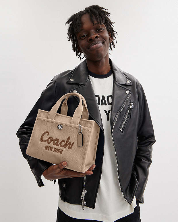 Cargo Tote Bag 26 Canvas-Silver-Dark Natural Canvas-Silver-Dark Natural