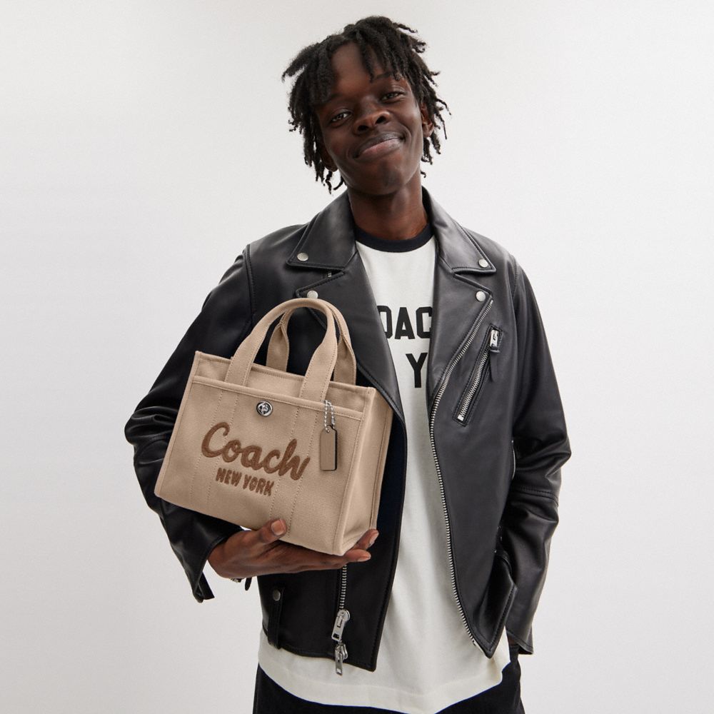 Cargo Tote Bag 26 Canvas-Silver-Dark Natural Canvas-Silver-Dark Natural