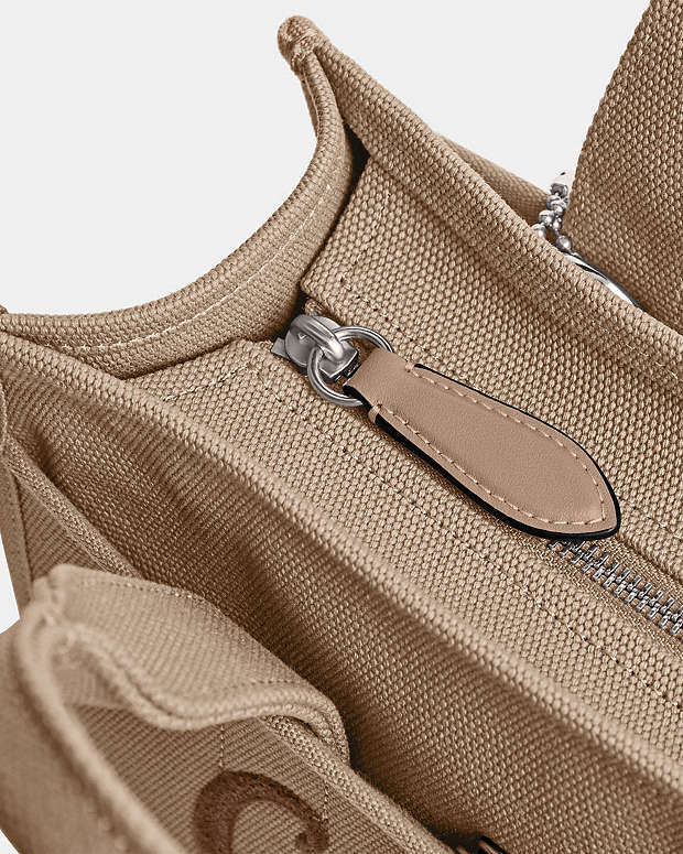 Cargo Tote Bag 26 Canvas-Silver-Dark Natural Canvas-Silver-Dark Natural