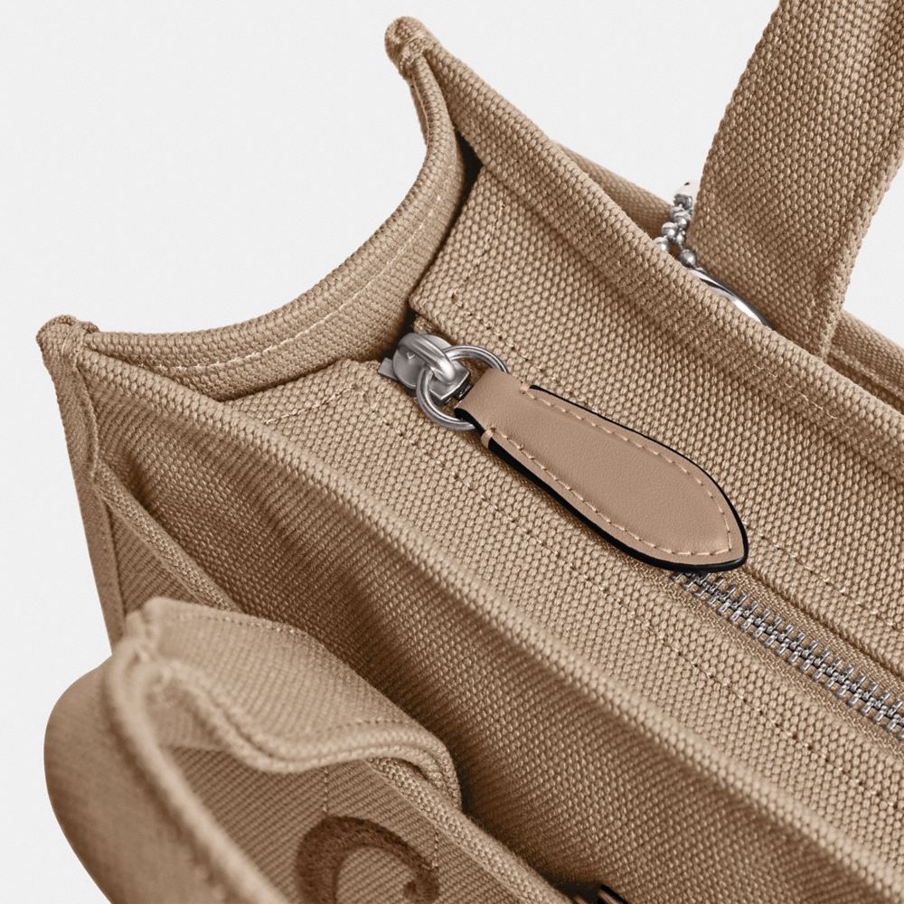 Cargo Tote Bag 26 Canvas-Silver-Dark Natural Canvas-Silver-Dark Natural