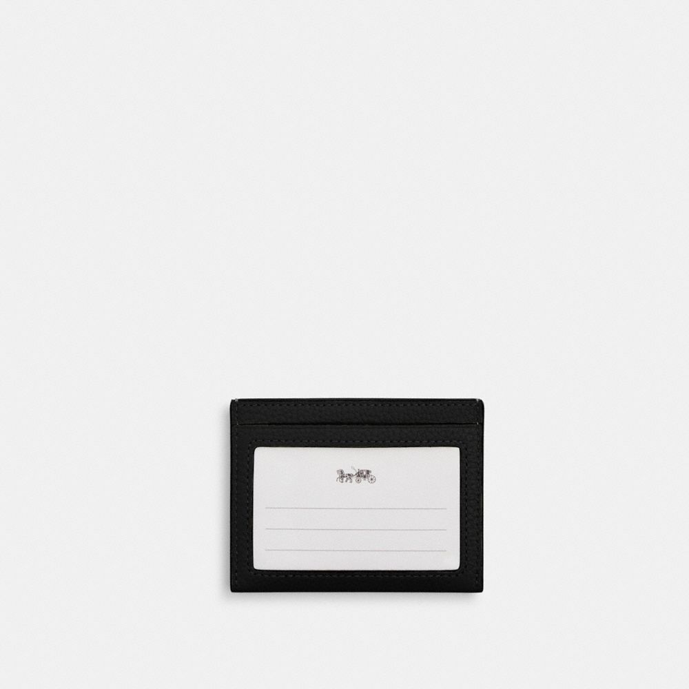 Slim Id Card Case Pebbled Leather-Black Pebbled Leather-Black