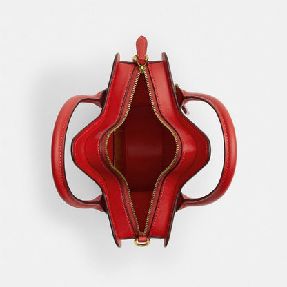 Coach Star Bag In Regenerative Leather Brass Sport Red