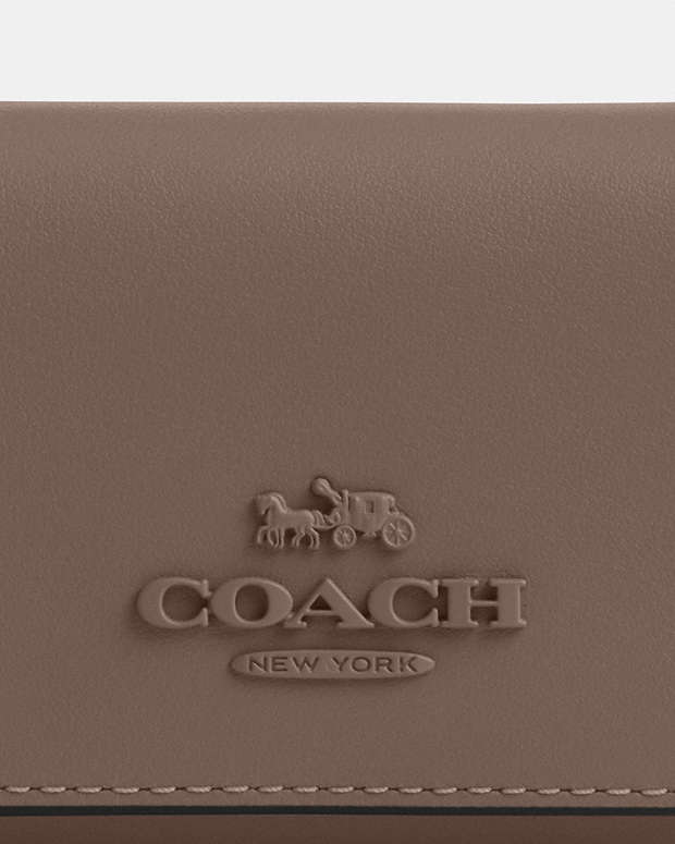 Micro Wallet Leather-Gold-Dark Stone Leather-Gold-Dark Stone