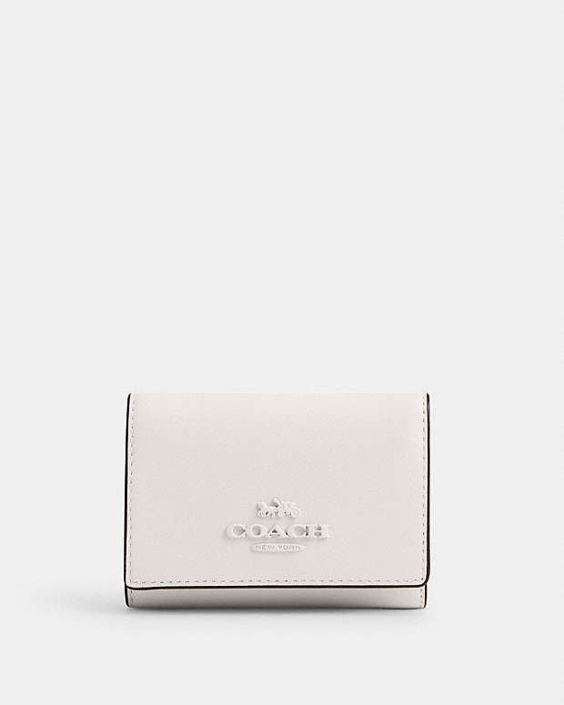 Micro Wallet Leather-Silver-Chalk Leather-Silver-Chalk