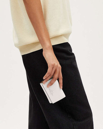Micro Wallet Leather-Silver-Chalk Leather-Silver-Chalk