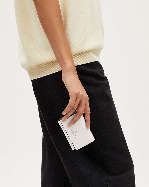 Micro Wallet Leather-Silver-Chalk Leather-Silver-Chalk