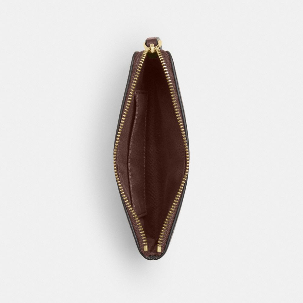 Coach Corner Zip Wristlet Gold/Maple