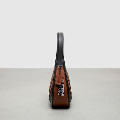 Coach Ergo Bag In Wavy Stripe Upcrafted Leather Black Saddle