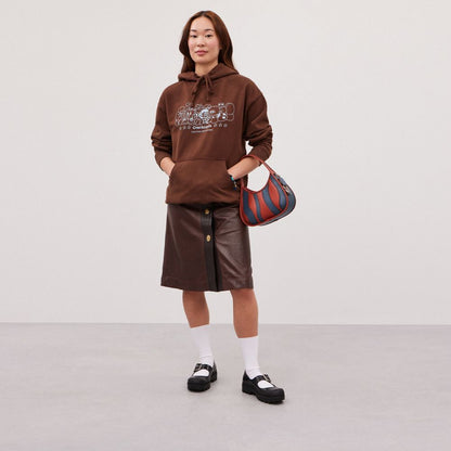 Coach Ergo Bag In Wavy Stripe Upcrafted Leather Rust Dark Denim