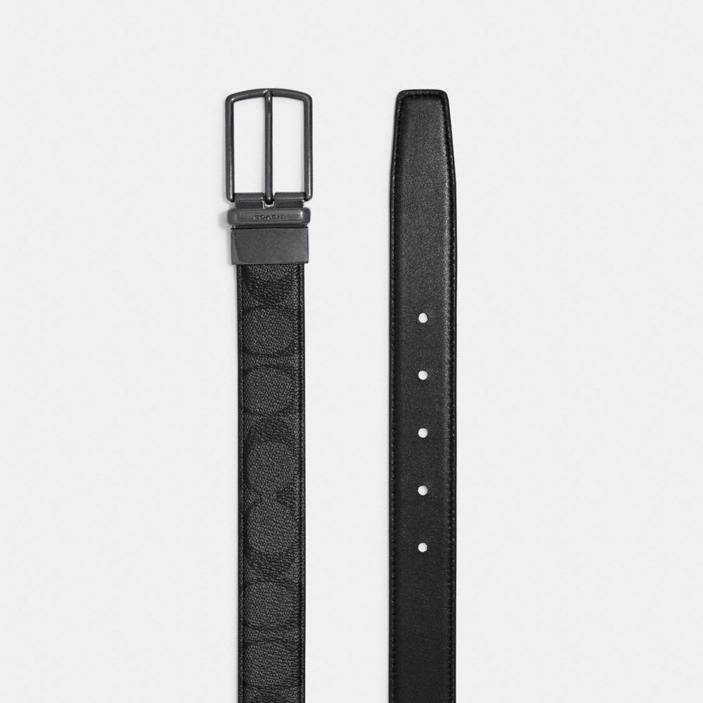 Harness Buckle Cut To Size Reversible Belt, 30 Mm Charcoal-Black Charcoal-Black