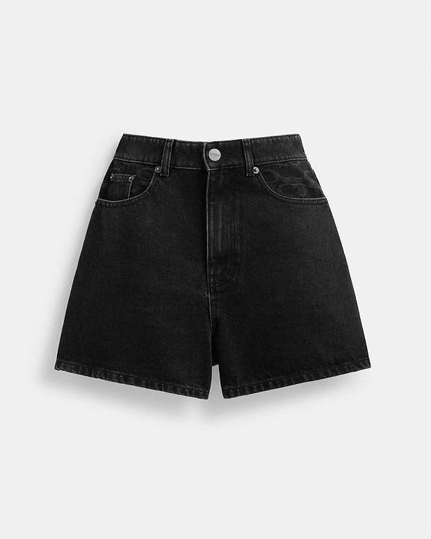 Denim Shorts In Organic Cotton Black Black
