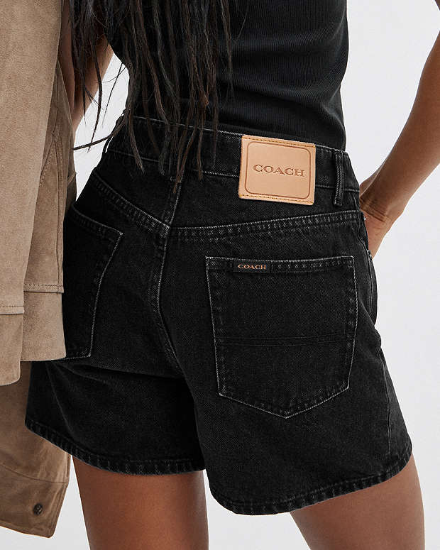 Denim Shorts In Organic Cotton Black Black