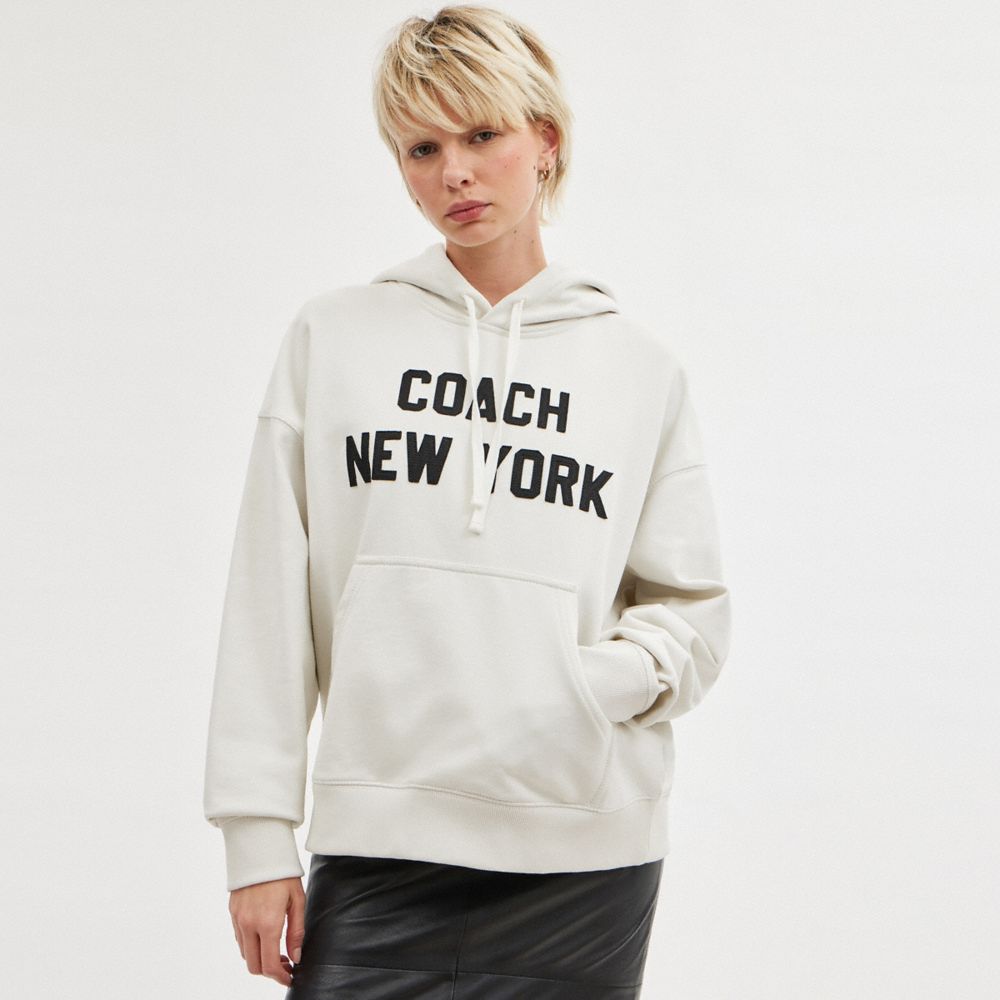 Coach Hoodie Sweatshirt Cream