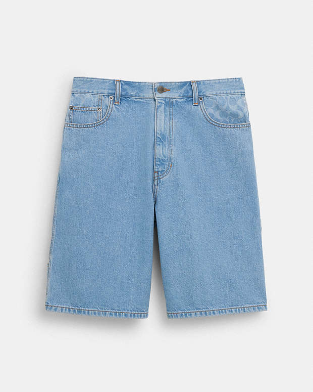 Signature Denim Shorts Light Wash Light Wash