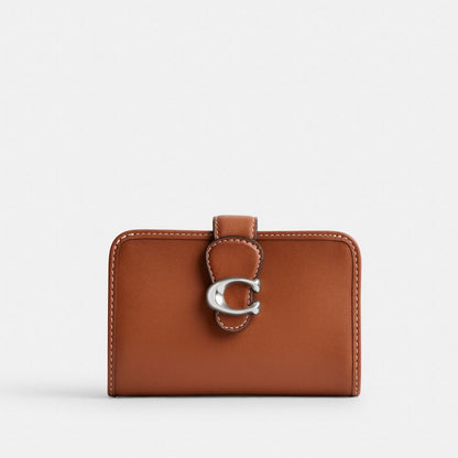 Coach Tabby Medium Wallet Silver Burnished Amber
