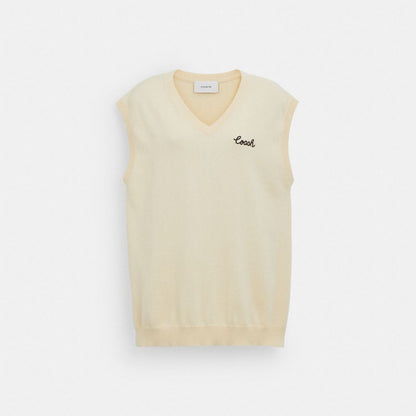Coach Sweater Vest Cream