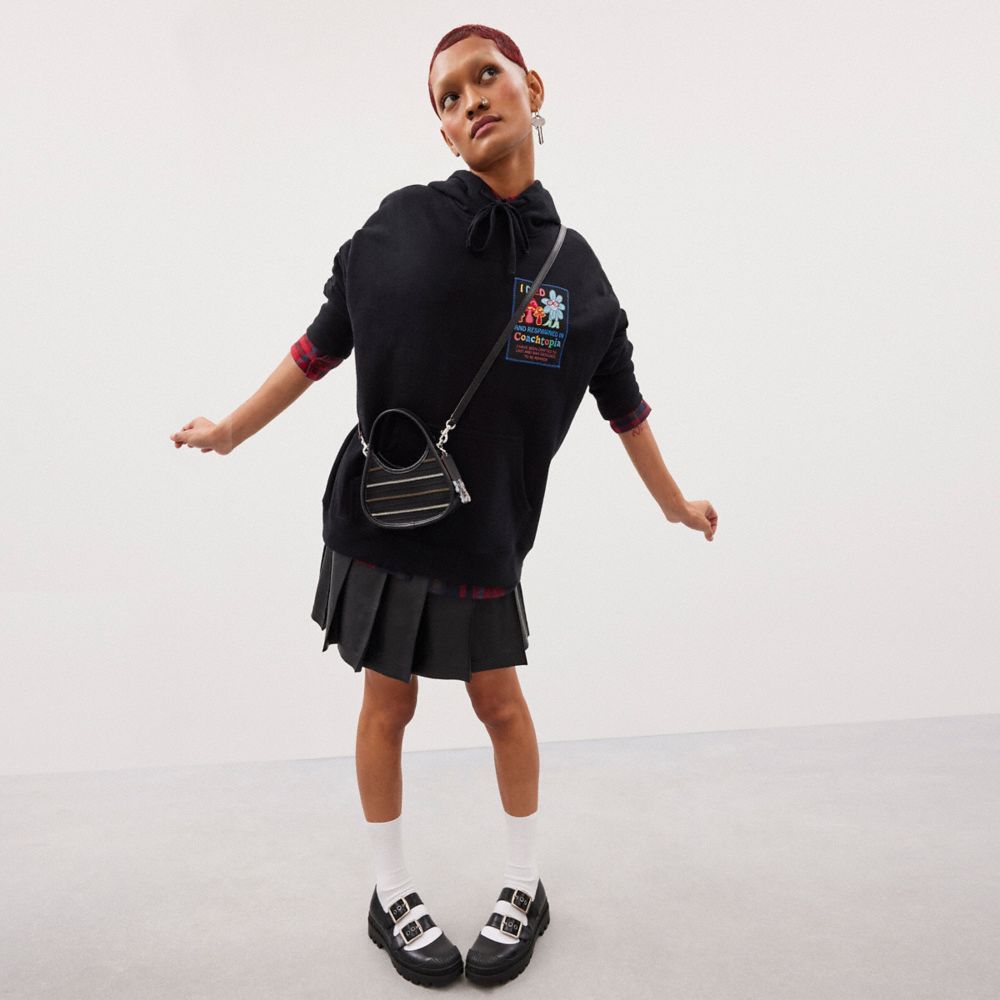 Coach Mini Ergo Bag In Upcrafted Zippers Black