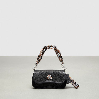 Coach Mini Wavy Dinky Bag In Coachtopia Leather Black
