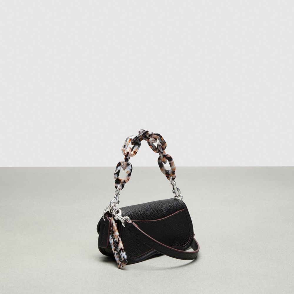 Coach Mini Wavy Dinky Bag In Coachtopia Leather Black