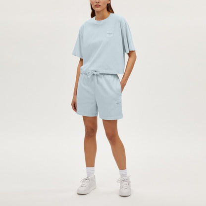 Coach Garment Dye Track Shorts Dusty Blue
