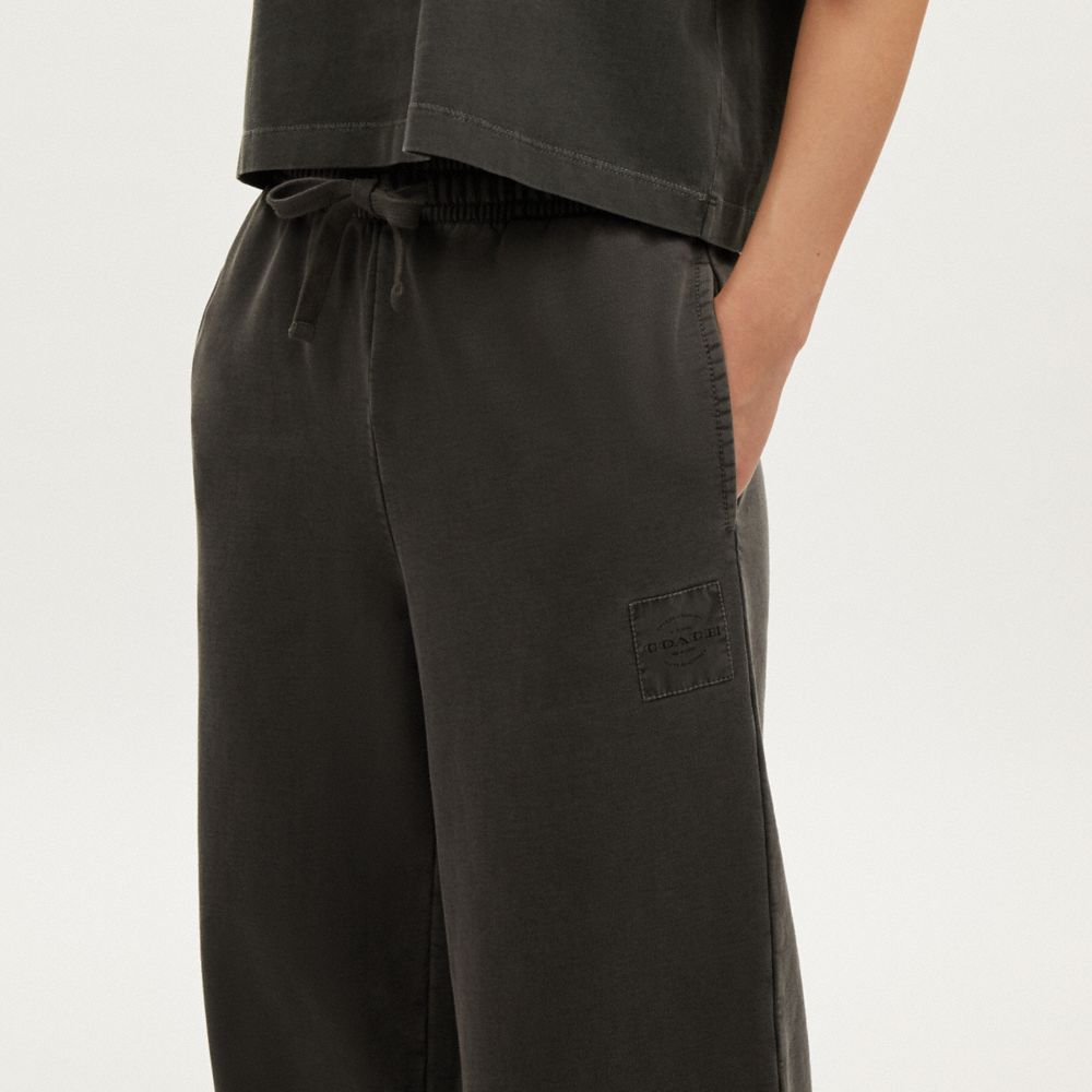 Coach Garment Dye Track Pants Smoke