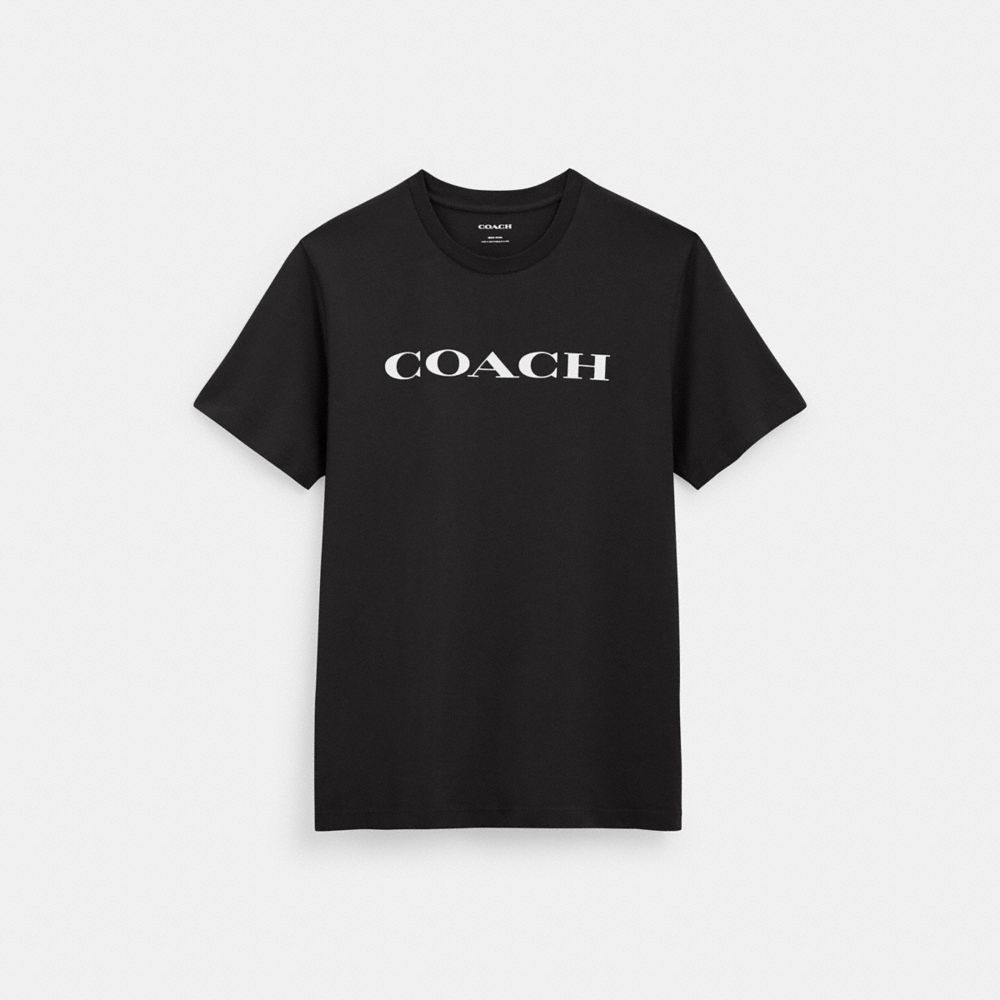 Coach Signature T Shirt In Organic Cotton Black
