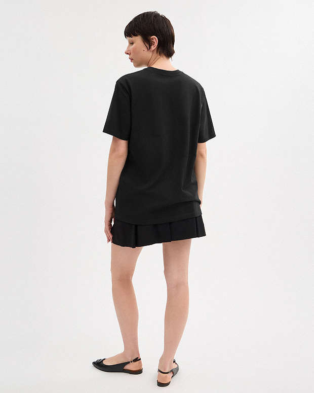 Signature T Shirt In Organic Cotton Black Black