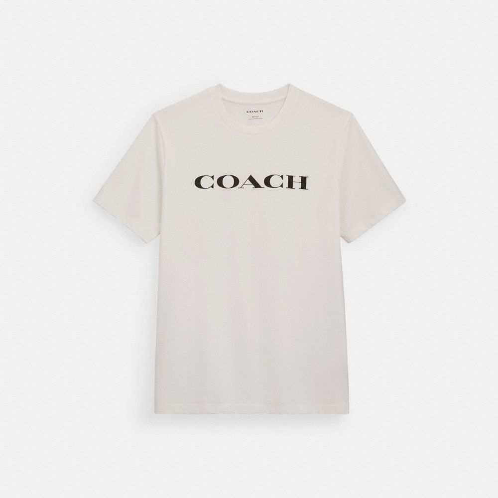 Coach Signature T Shirt In Organic Cotton White