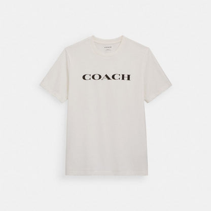 Coach Signature T Shirt In Organic Cotton White