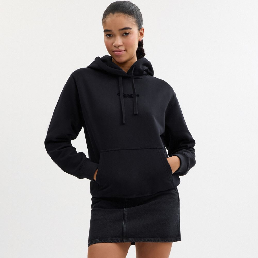 Coach Signature Hoodie Navy