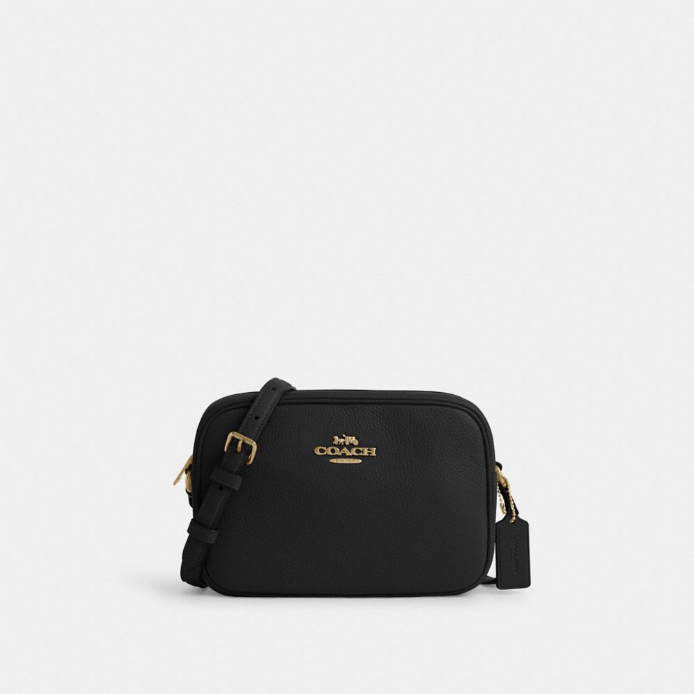 Jamie Camera Bag Pebbled Leather-Gold-Black Pebbled Leather-Gold-Black