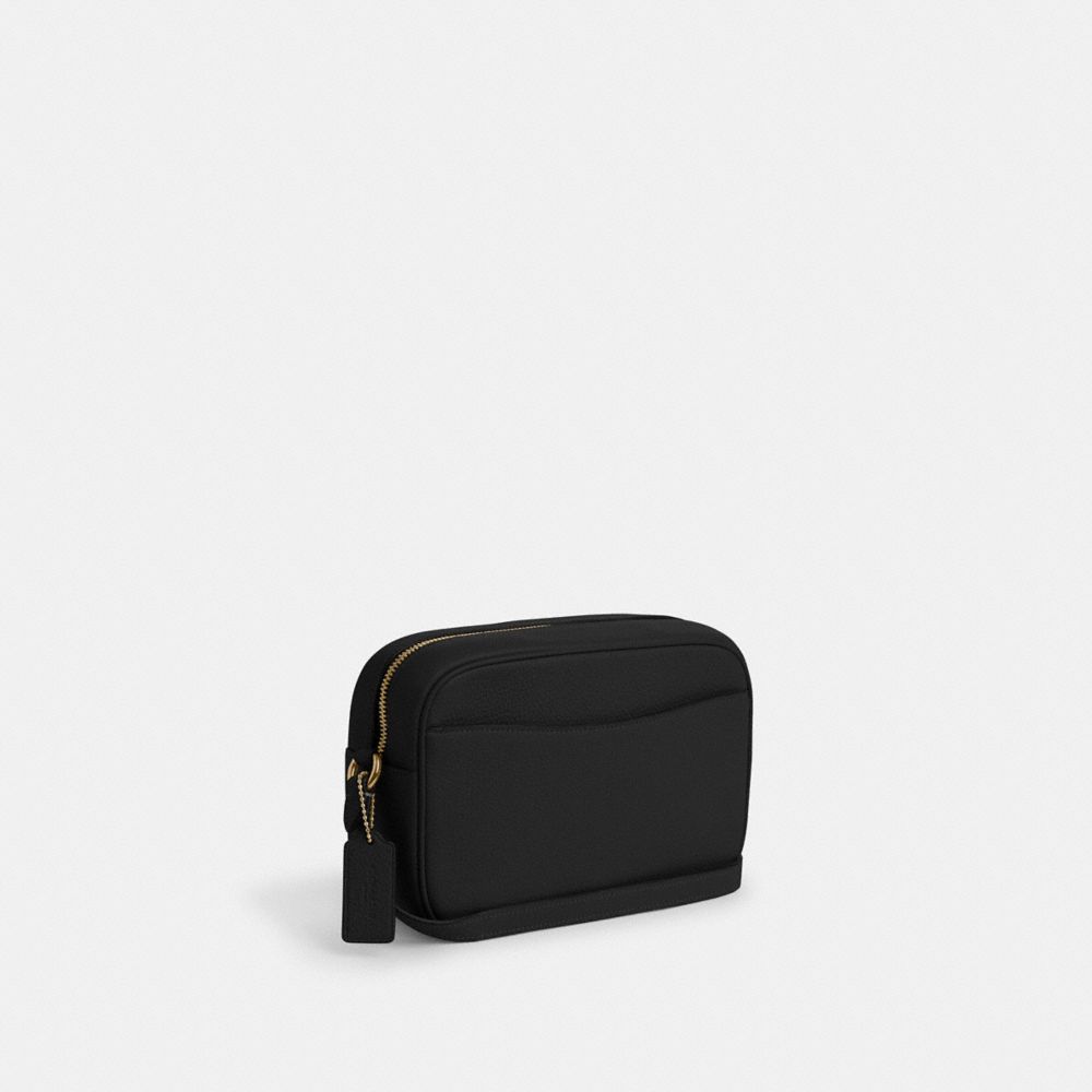 Jamie Camera Bag Pebbled Leather-Gold-Black Pebbled Leather-Gold-Black