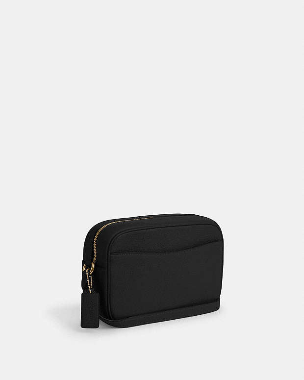 Jamie Camera Bag Pebbled Leather-Gold-Black Pebbled Leather-Gold-Black