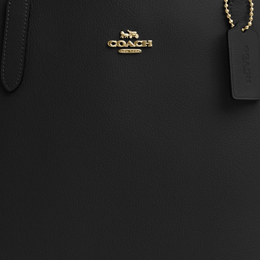 Coach City Tote Bag Gold Black