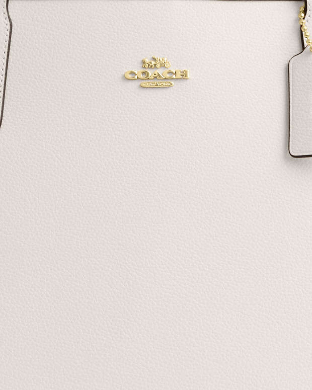 City Tote Bag Pebbled Leather-Gold-Chalk Pebbled Leather-Gold-Chalk