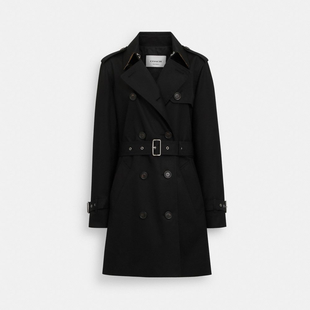 Coach Solid Mid Trench Black
