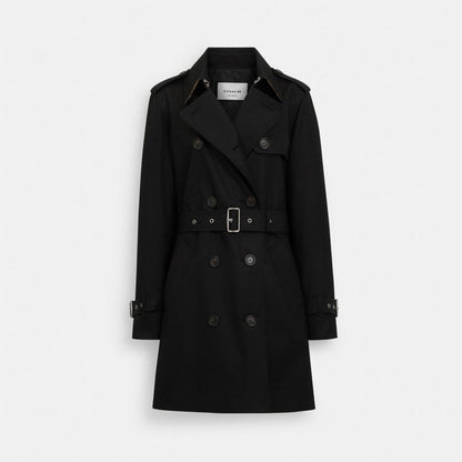 Coach Solid Mid Trench Black