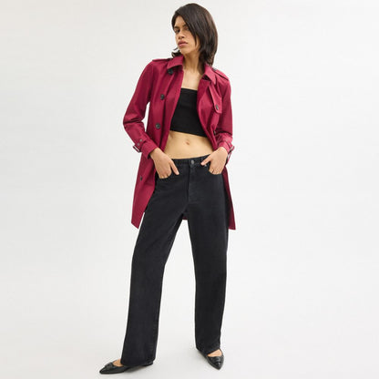 Coach Solid Mid Trench Ruby