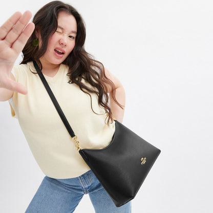 Coach Laurel Shoulder Bag Gold Black