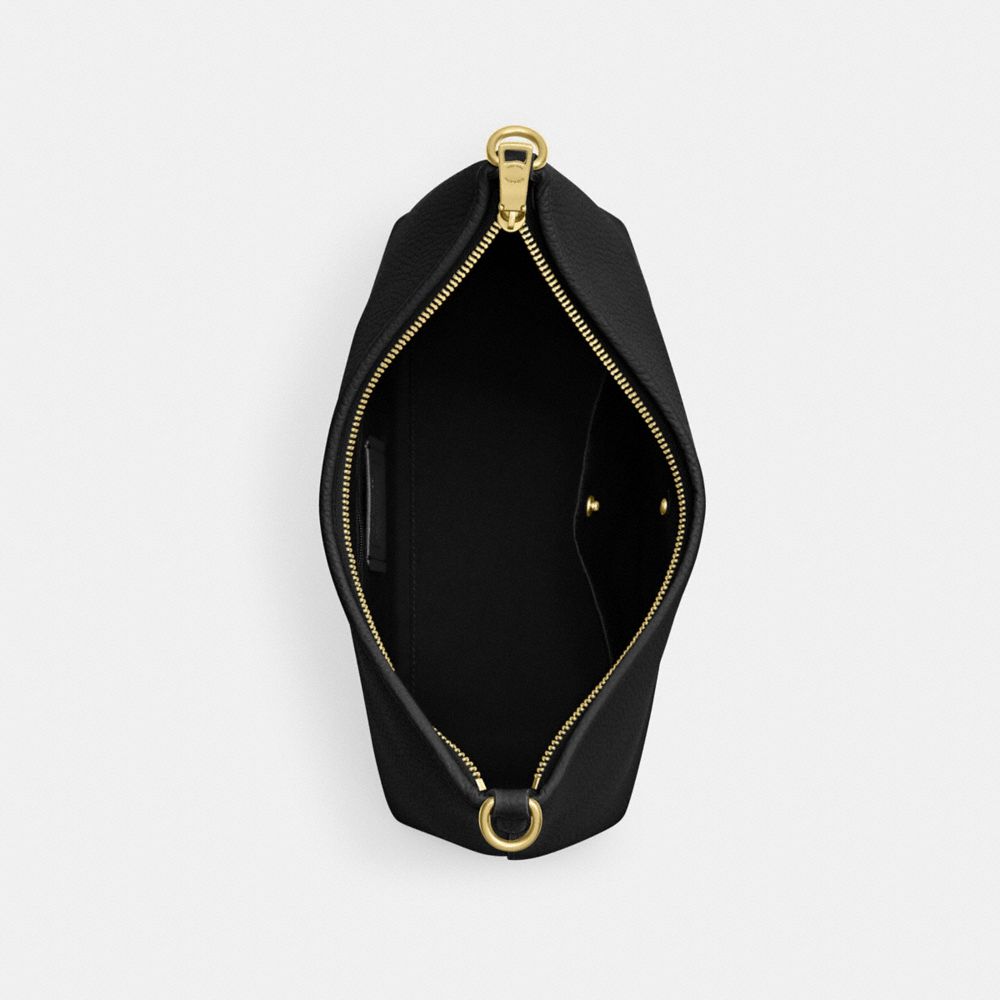 Laurel Shoulder Bag Pebbled Leather-Gold-Black Pebbled Leather-Gold-Black