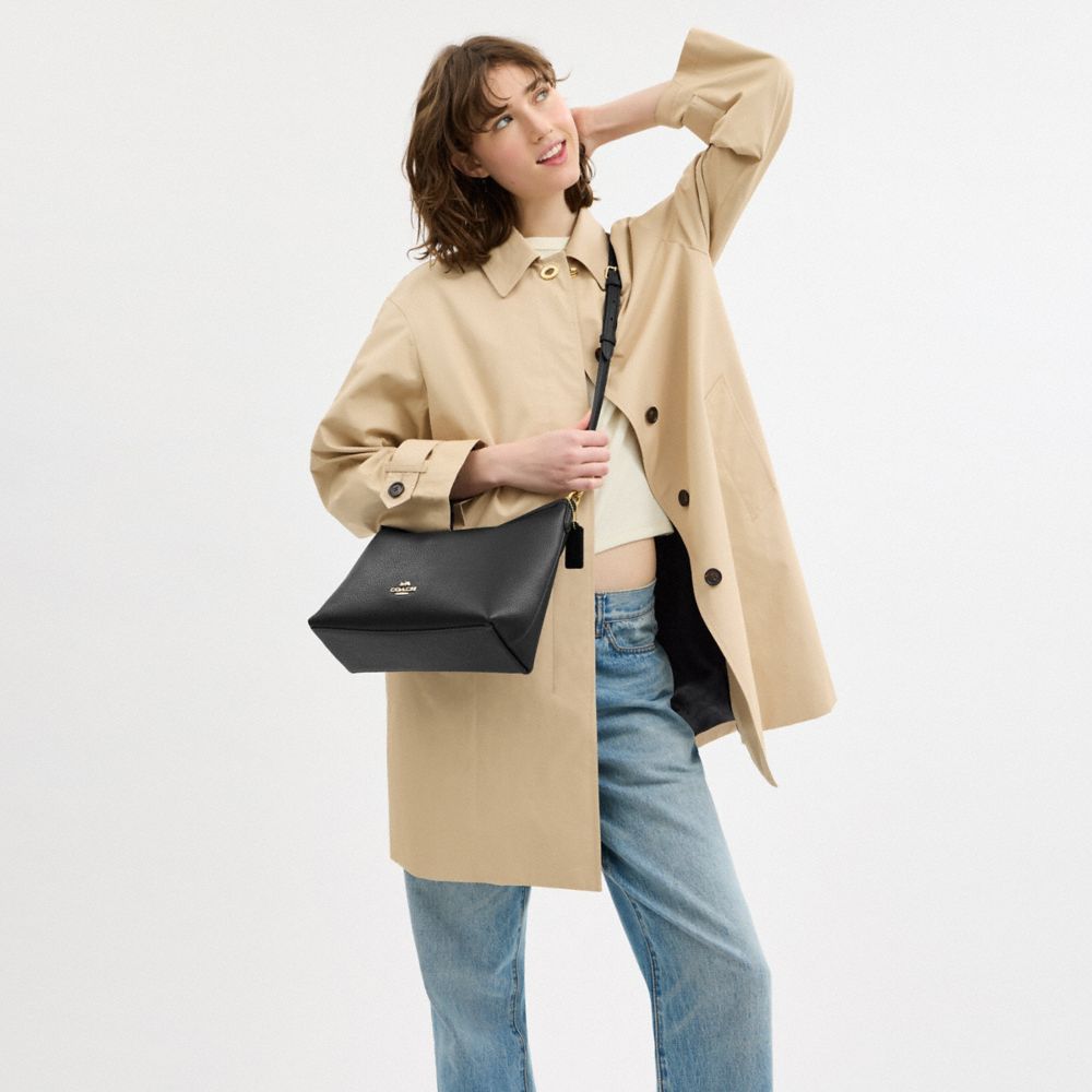 Coach Laurel Shoulder Bag Gold Black