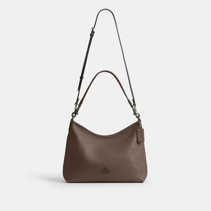 Coach Laurel Shoulder Bag Gunmetal Dark Stone
