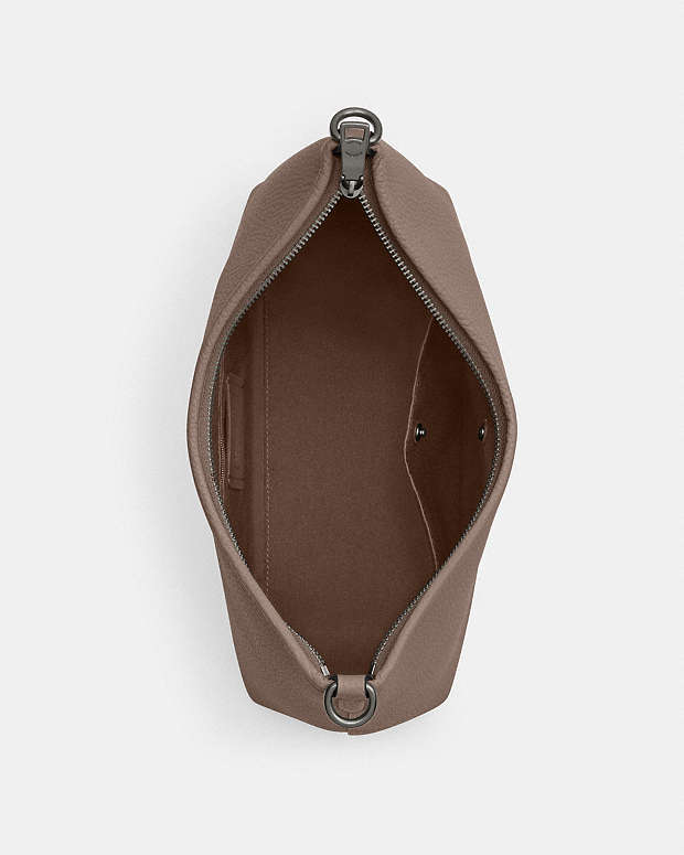Laurel Shoulder Bag Pebbled Leather-Qb-Dark Stone Pebbled Leather-Qb-Dark Stone