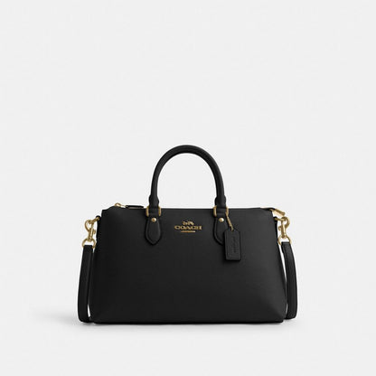 Coach Georgia Satchel Bag Gold Black