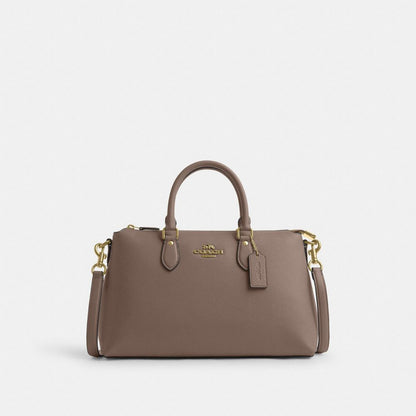 Coach Georgia Satchel Bag Gold Dark Stone
