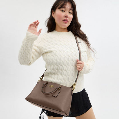 Coach Georgia Satchel Bag Gold Dark Stone