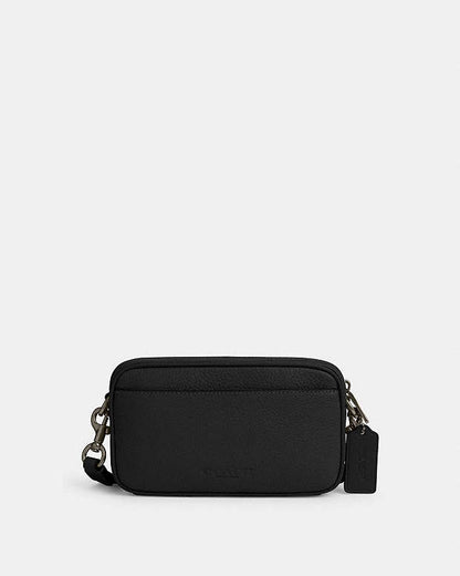 Jayden Crossbody Bag Pebbled Leather-Gunmetal-Black Pebbled Leather-Gunmetal-Black
